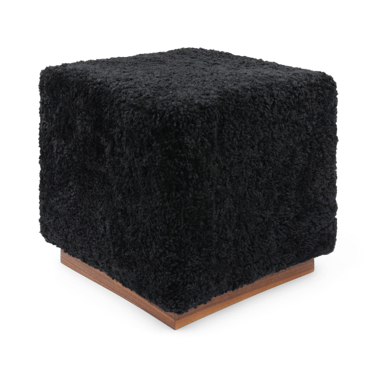 Puf Benjamin Cube Podstawa orzechowa / Czarny