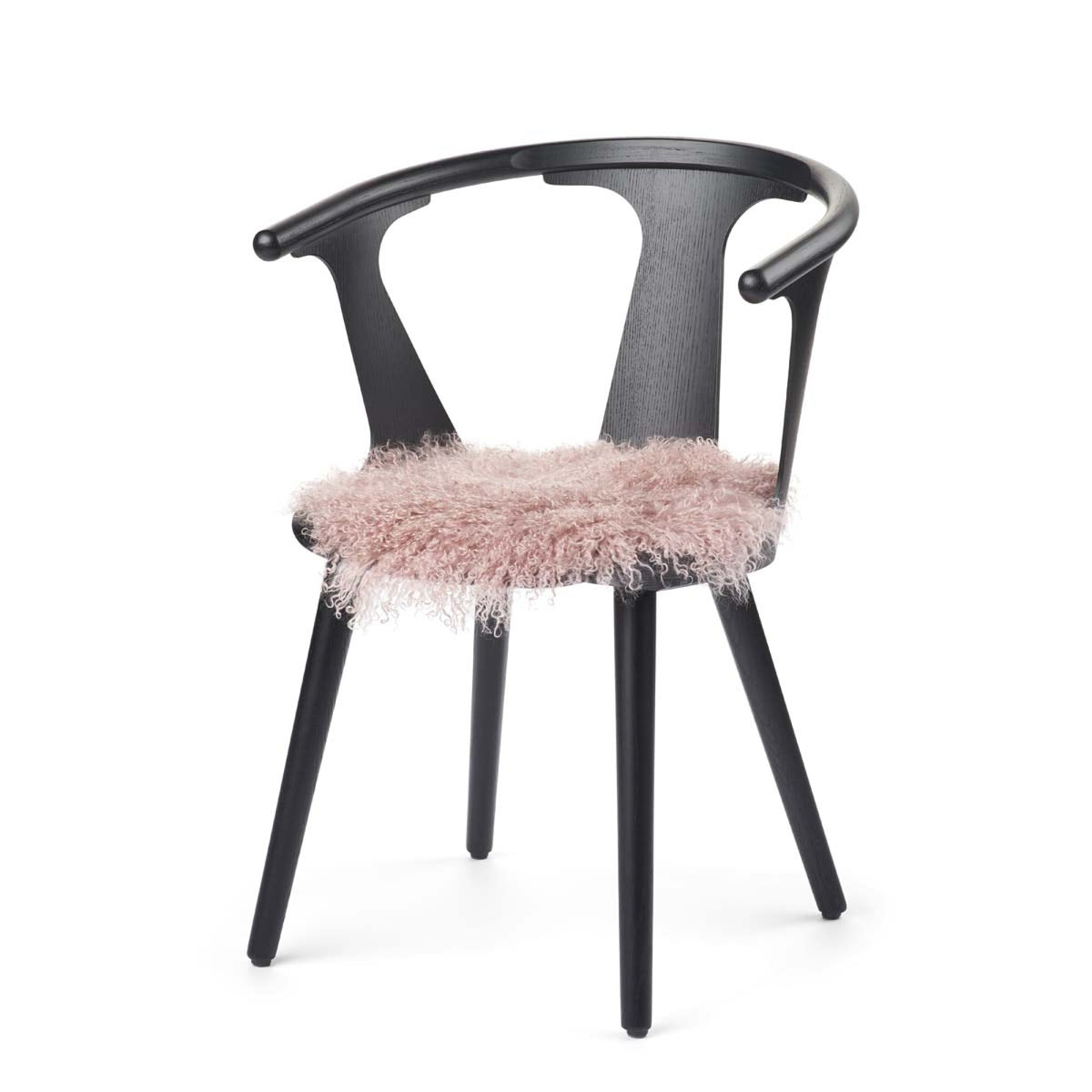 Tybetańska Owcza Skóra – Okrągły Pokrowiec na Krzesło | 38 cm Rosa