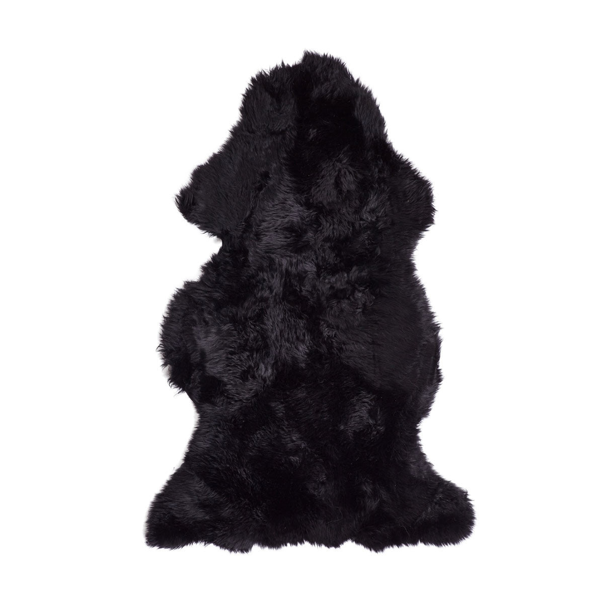 Owcza skóra z Nowej Zelandii | Długa wełna | 80 cm Czarny
