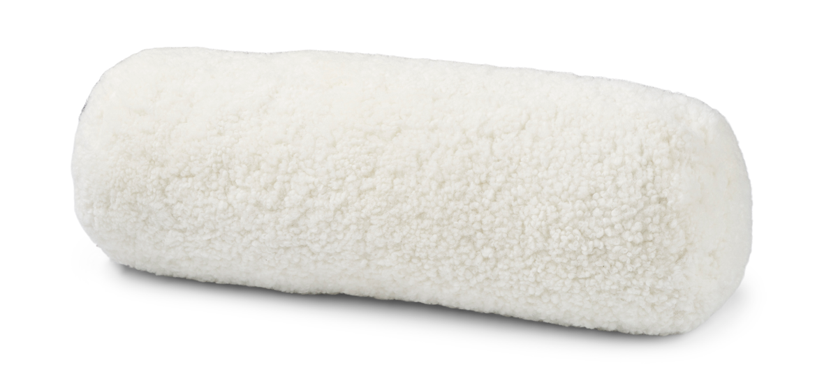 Poduszka Wałek | Krótka Wełna Owcza Skóra | D20xL52 cm Kość słoniowa
