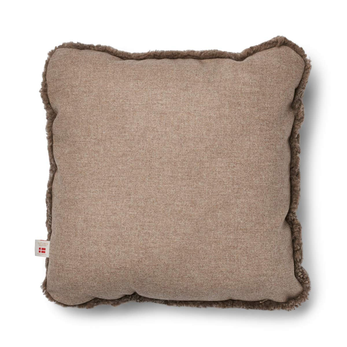 Poduszka z owczej skóry z krótką wełną | Dwustronna | 52x52 cm | 34x52 cm Beżowy/Taupe / 52x52 cm