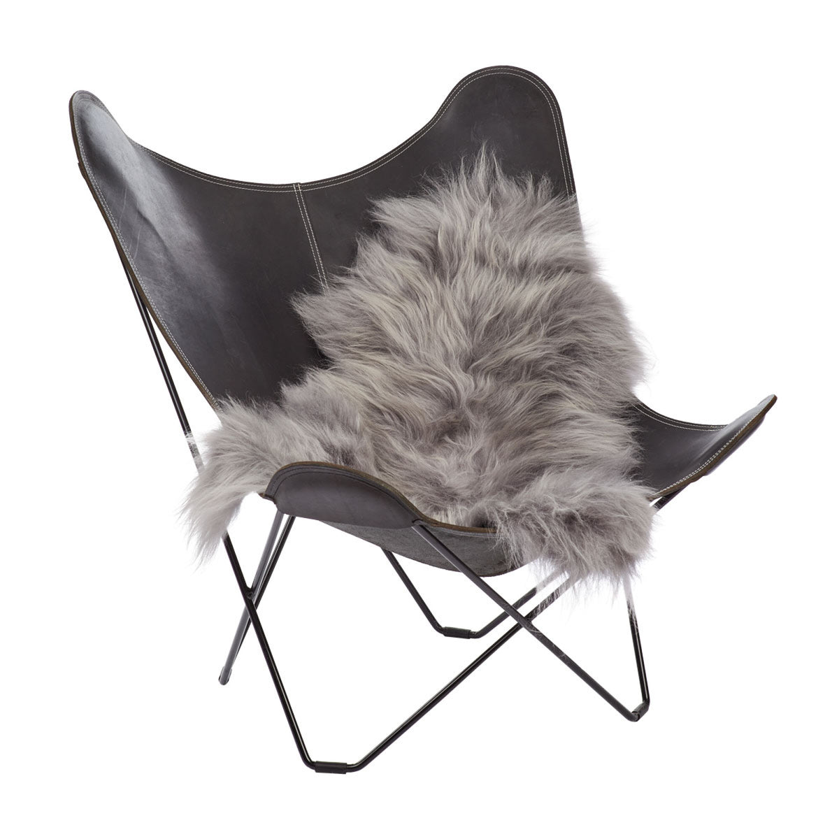 Islandzka Owcza Skóra | Naturalne Kolory | Długa Wełna | 100–120 cm