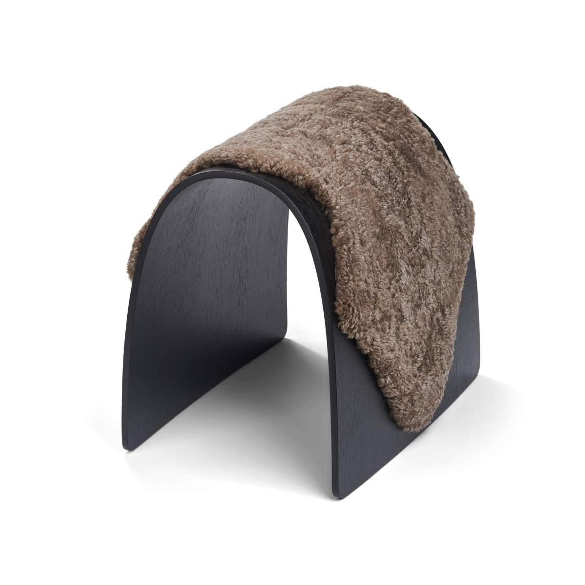 Pokrowiec na Stołek Sheep | Krótka Wełna Taupe / 90x35 cm