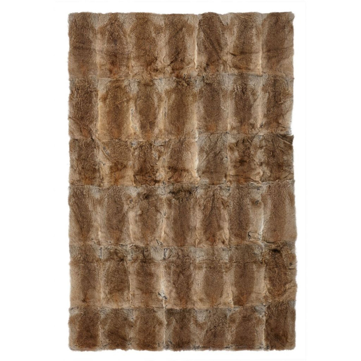 Narzuta z królika | 120x180 cm Naturalny brąz