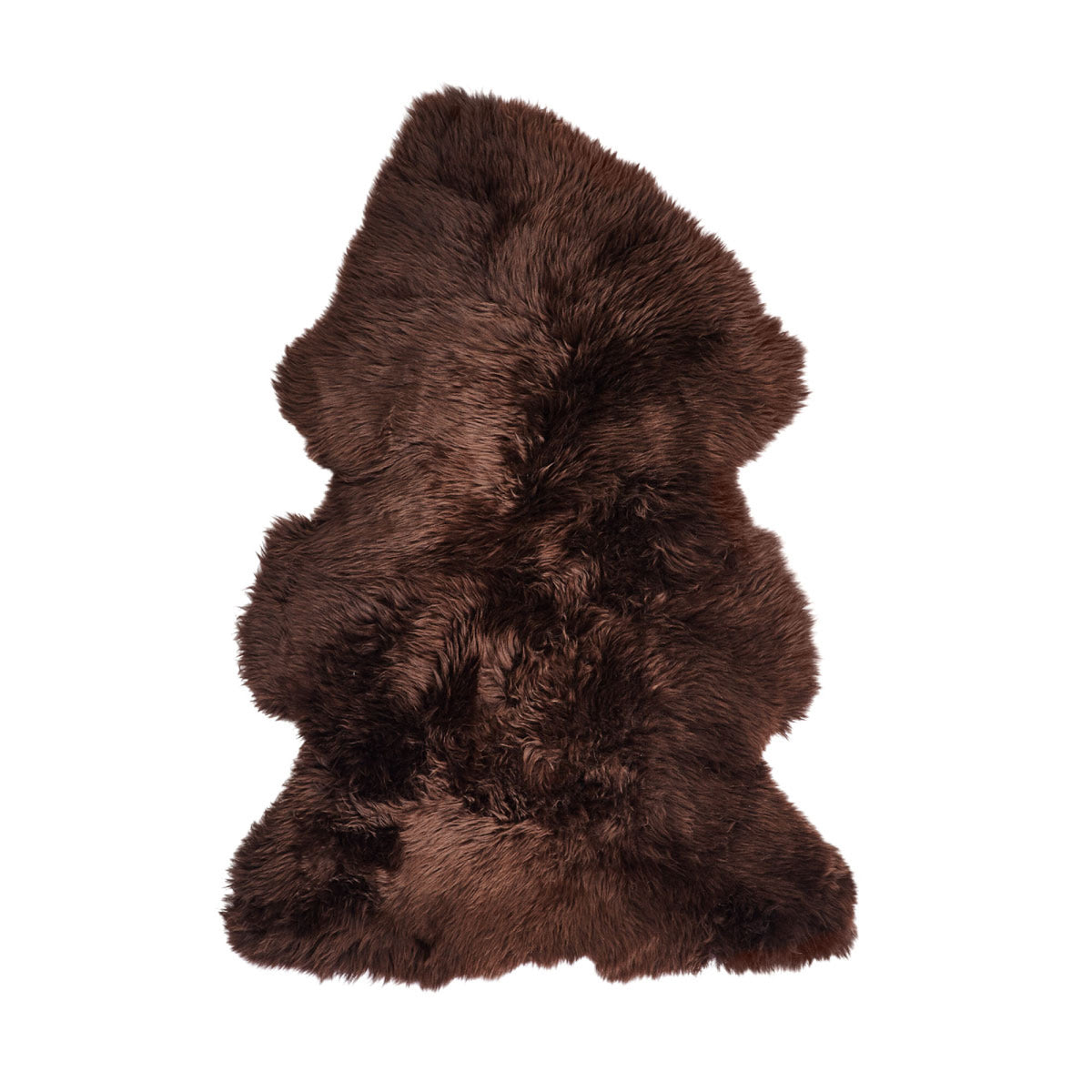 Owcza skóra z Nowej Zelandii | Długa wełna | 80 cm Czekoladowy