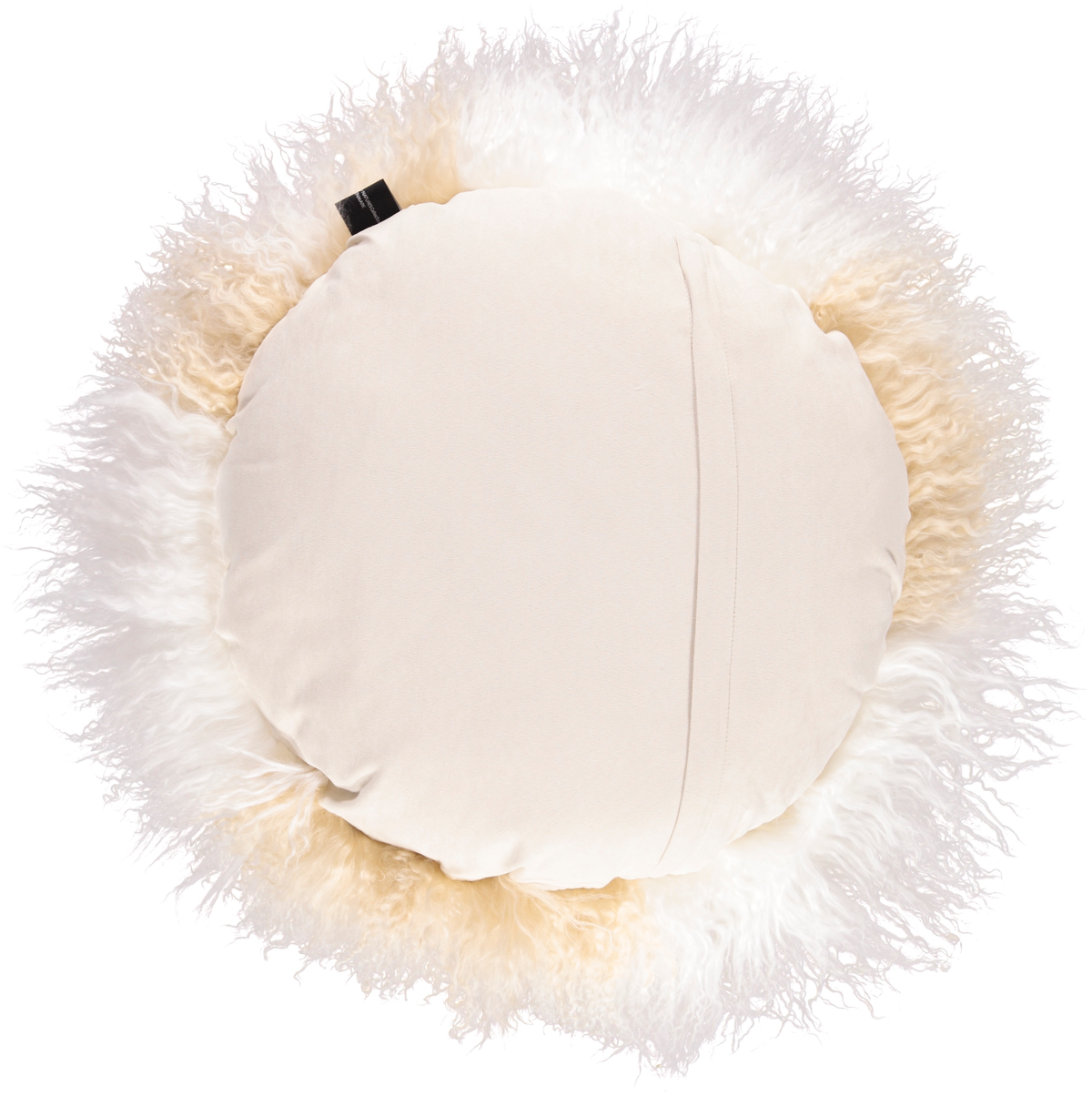 Poduszka Cake z Kręconej Owczej Skóry | Ø38 | Ø45 cm | Ø62 cm Arctic Sunrise/Kość słoniowa / D38 cm