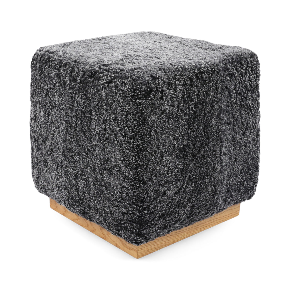 Puf Benjamin Cube Podstawa dębowa / Antracytowy