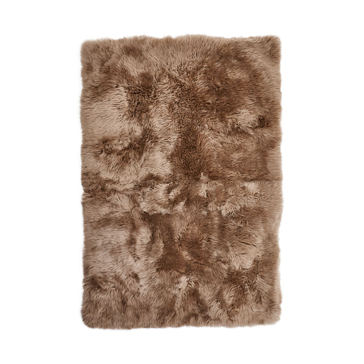 Designerski Dywan z Owczej Skóry z Długą Wełną Taupe / 200x300 cm