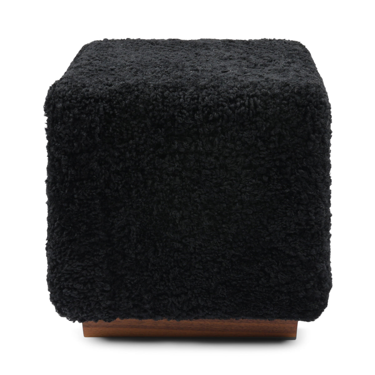 Puf Benjamin Cube Podstawa orzechowa / Czarny