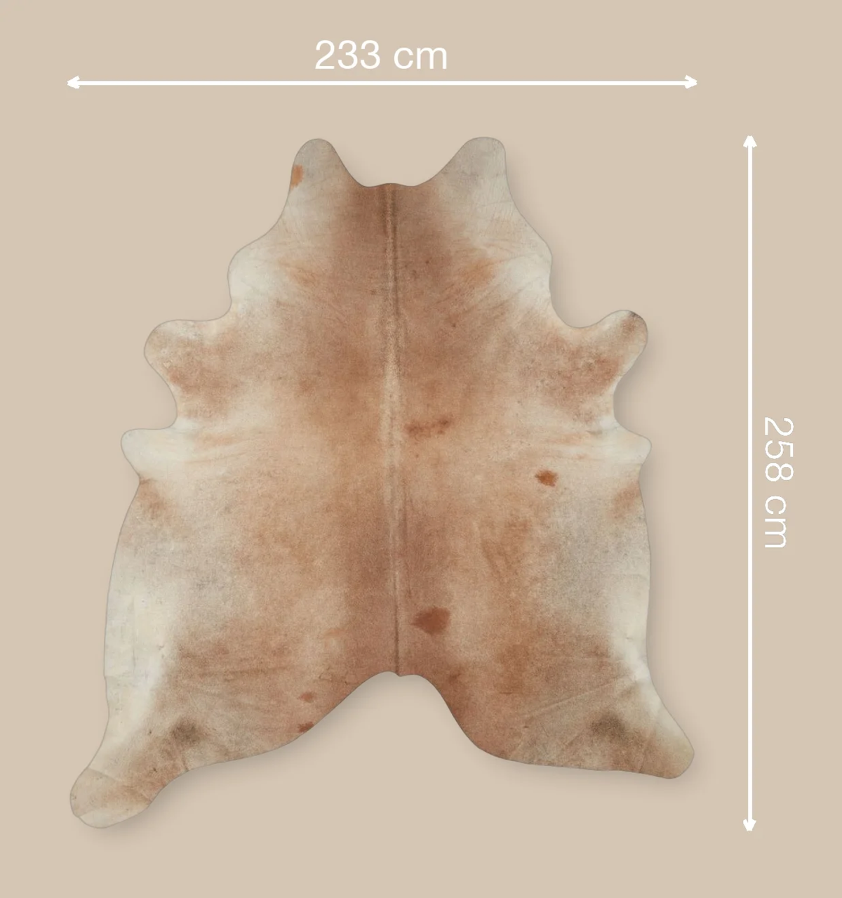 Dywan ze Skóry Bydlęcej | Szaro-Beżowy | 3,7 m² Szarobeżowy