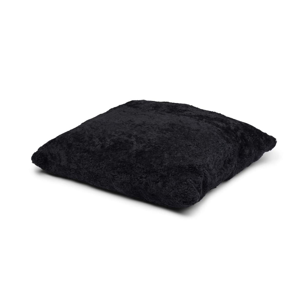 Poduszka Maxi Float | Dwustronna | Krótka wełna | 90x90 cm Czarny