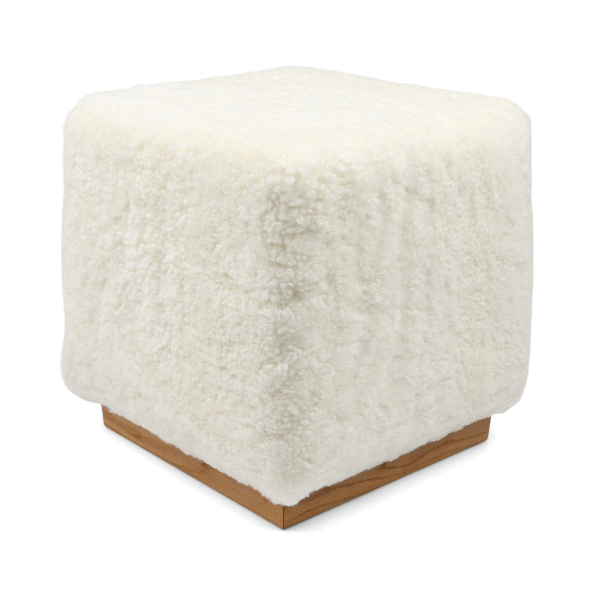 Puf Benjamin Cube Podstawa dębowa / Kość słoniowa