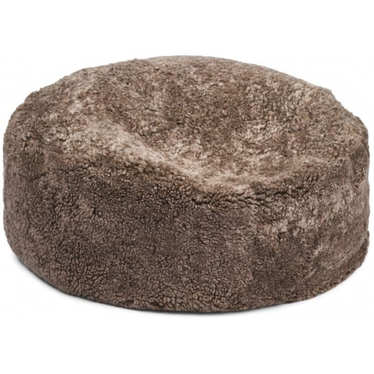 Okrągły Fotel Sako z Owczej Skóry | Krótka Wełna | Ø75 cm Taupe