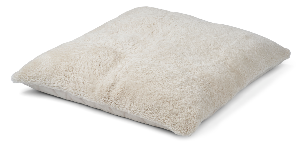 Poduszka Maxi Float | Krótka Wełna | 90x90 cm Perłowy