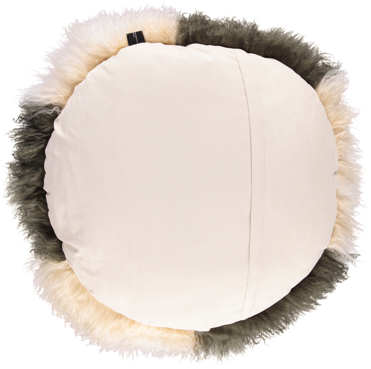 Poduszka Cake z Kręconej Owczej Skóry | Ø38 | Ø45 cm | Ø62 cm Arctic Sunrise/Zieleń hedge / D62 cm