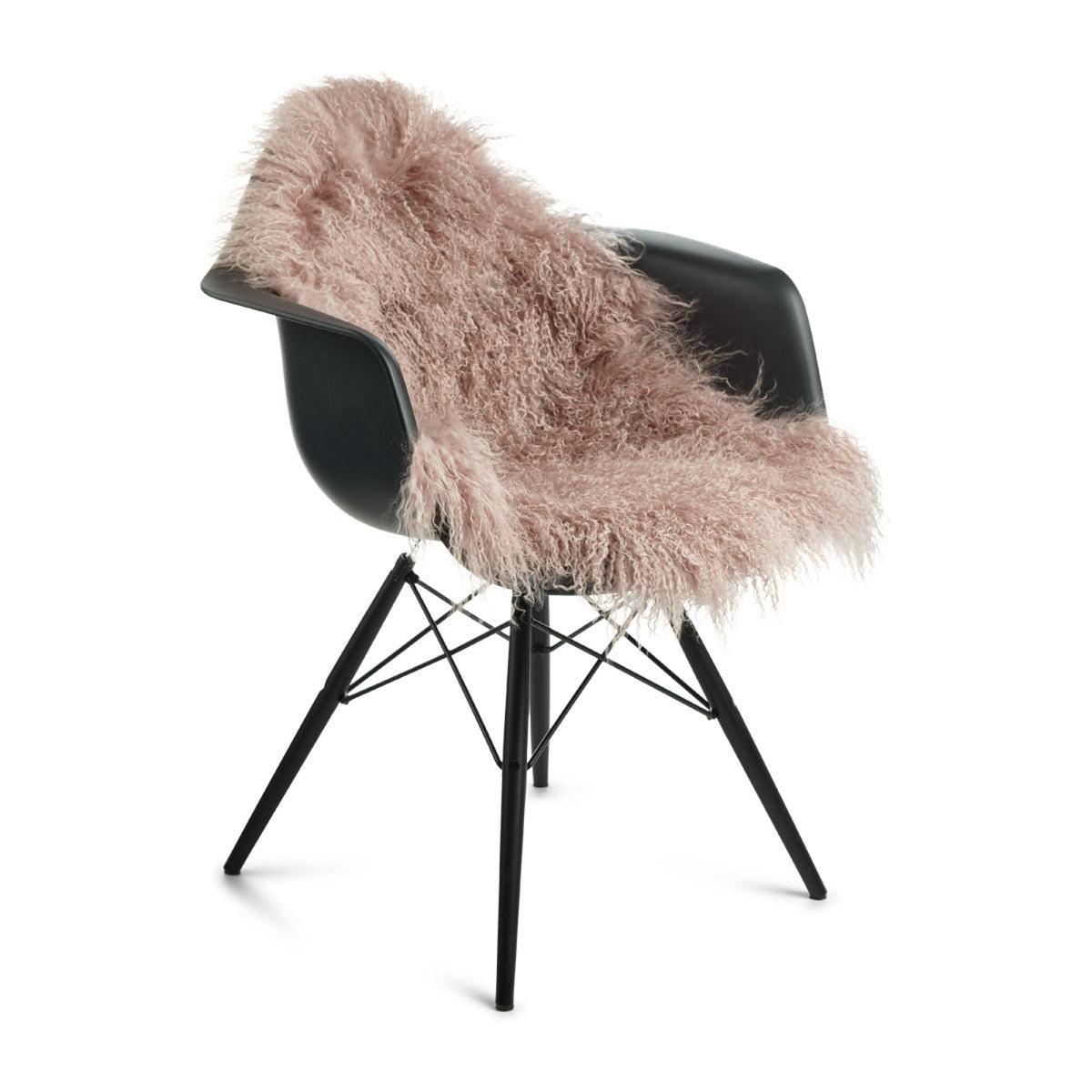 Kręcona Owcza Skóra | Mongolska | 85x50 cm Rosa