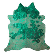 Cow Hide Rug | Shiney Green | 3,95 sqm
