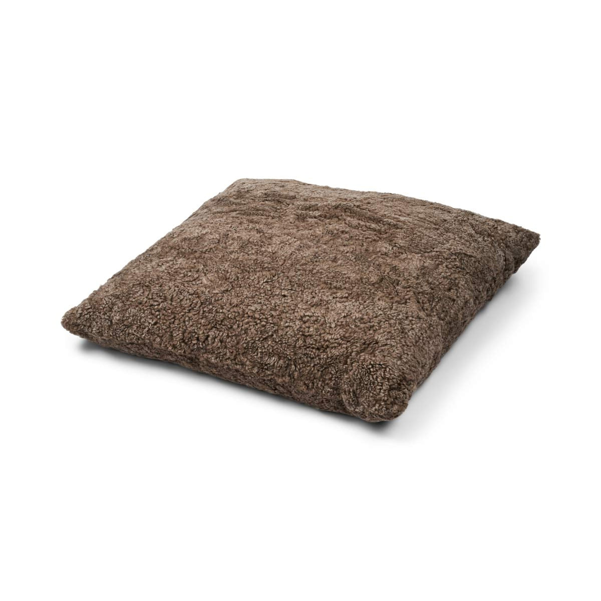 Poduszka Maxi Float | Dwustronna | Krótka wełna | 90x90 cm Taupe