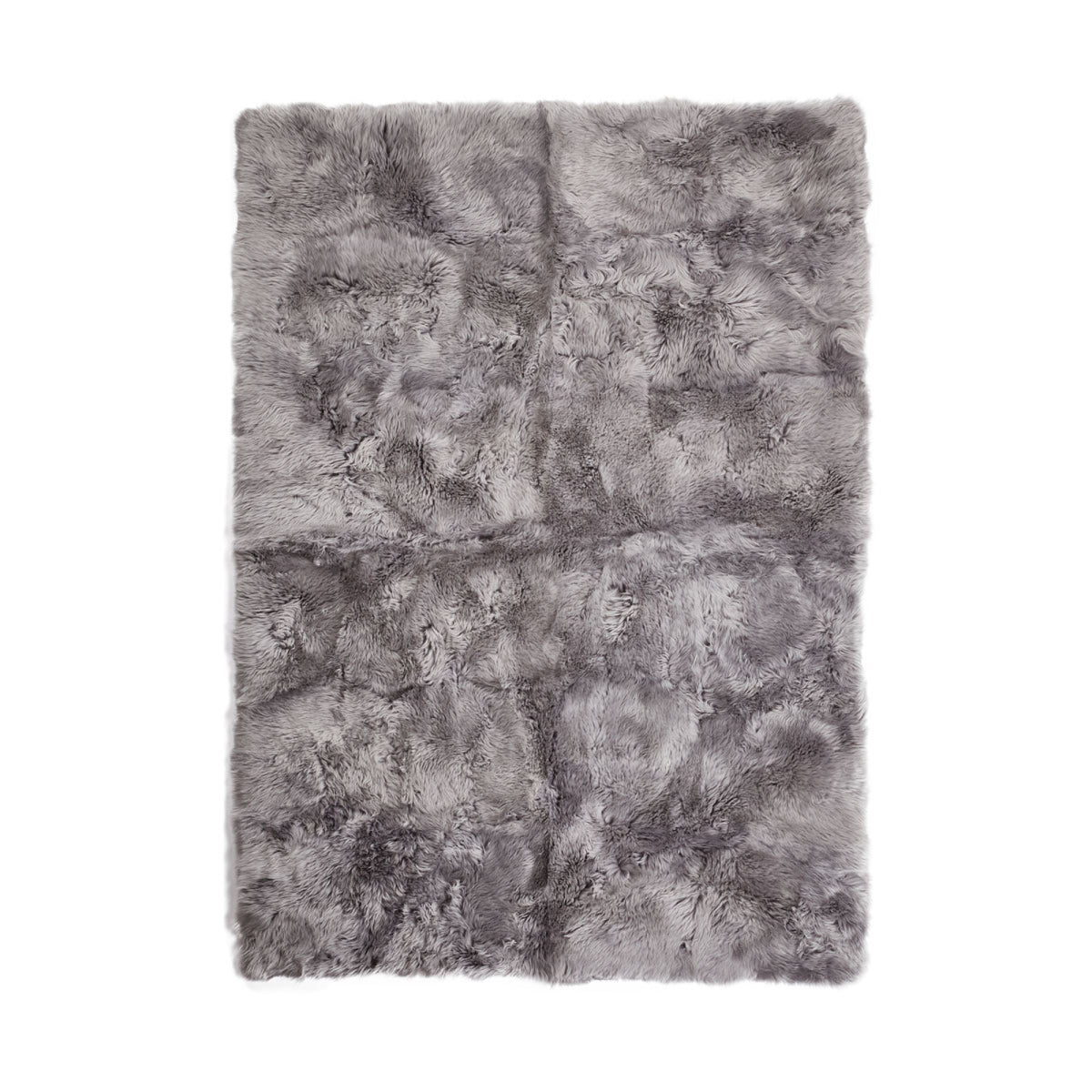 Designerski Dywan z Owczej Skóry z Długą Wełną Jasnoszary / 200x300 cm