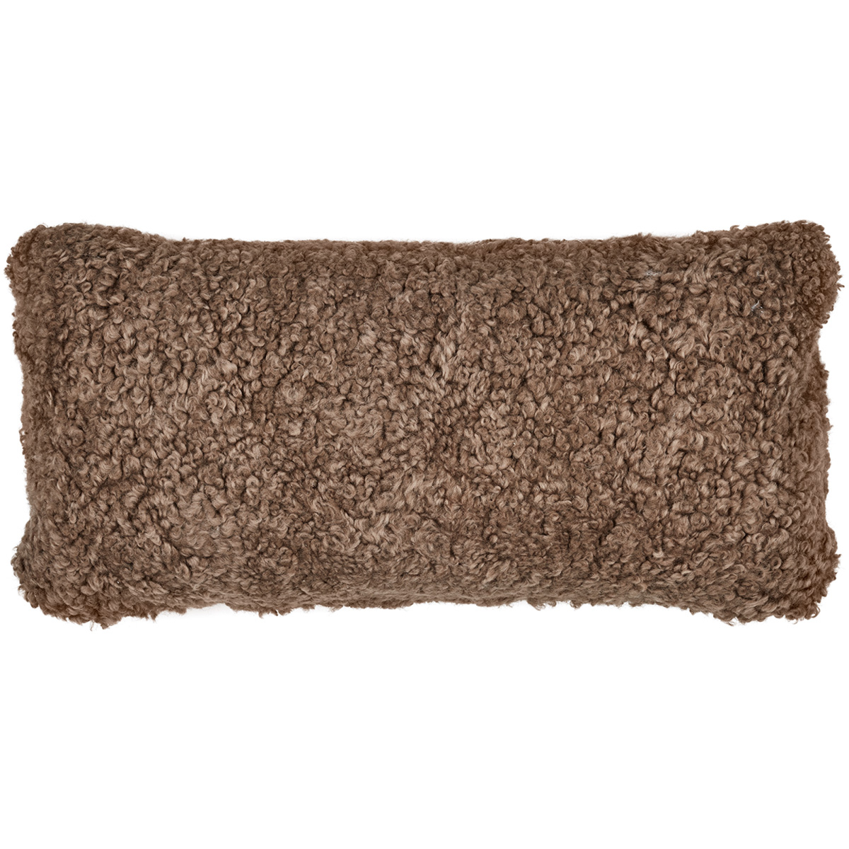 Poduszka z Owczej Skóry z Krótką Wełną | Dwustronna | SW | 30x60 cm Taupe