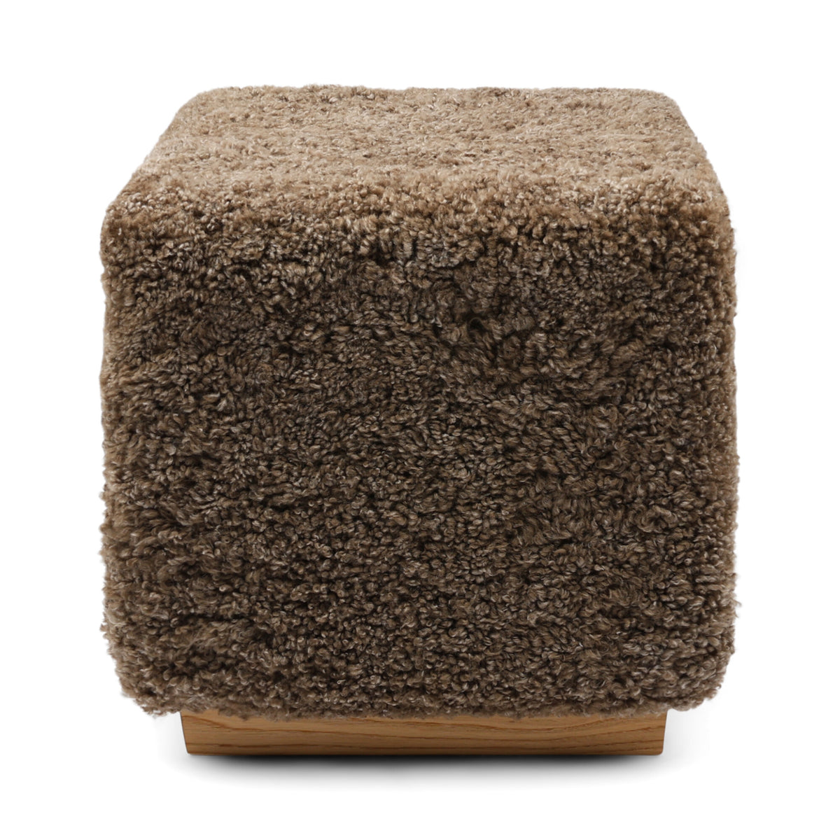 Puf Benjamin Cube Podstawa dębowa / Taupe
