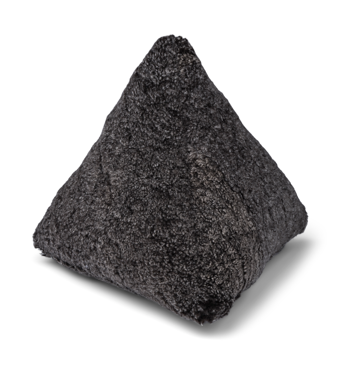 Poduszka Hematite | Krótka Wełna | 35x35x35 cm Antracytowy