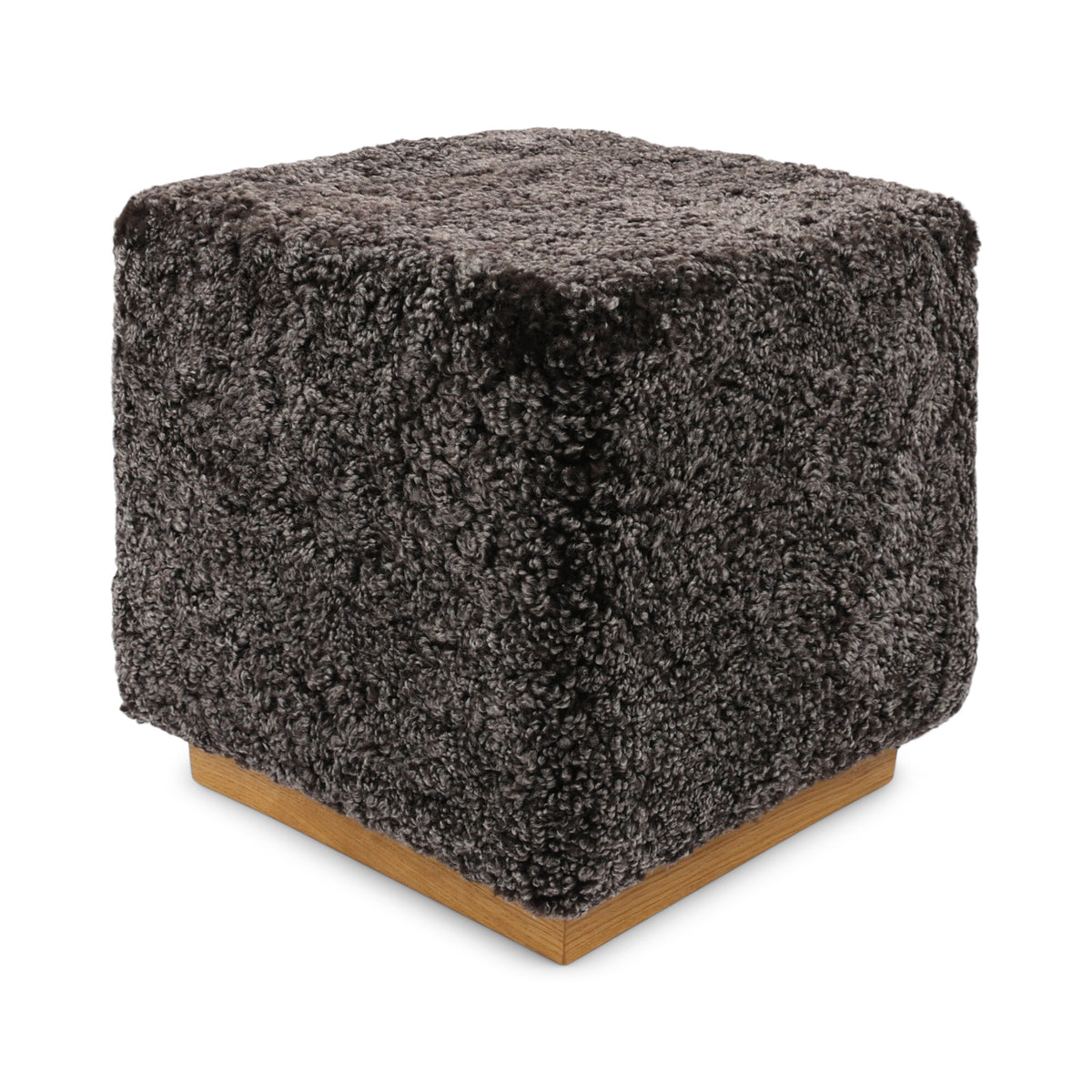 Puf Benjamin Cube Podstawa dębowa / Cappuccino