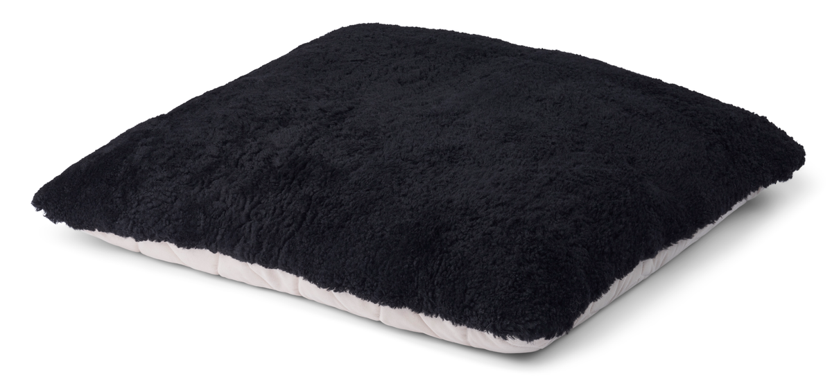 Poduszka Maxi Float | Krótka Wełna | 90x90 cm Czarny