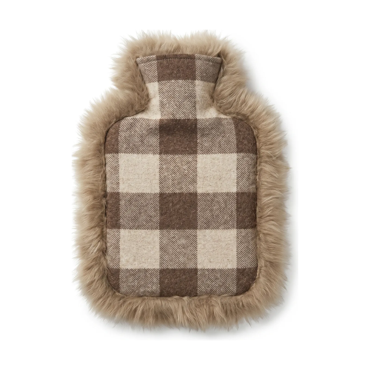 Termofor | Owcza Skóra i Wełna | 37x27 cm Rob Roy Tartan Natural/Taupe