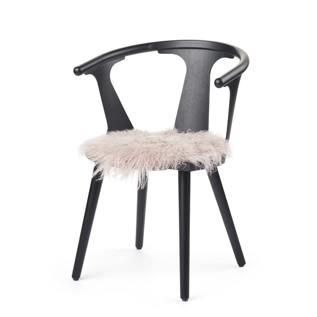 Tybetańska Owcza Skóra – Okrągły Pokrowiec na Krzesło | 38 cm