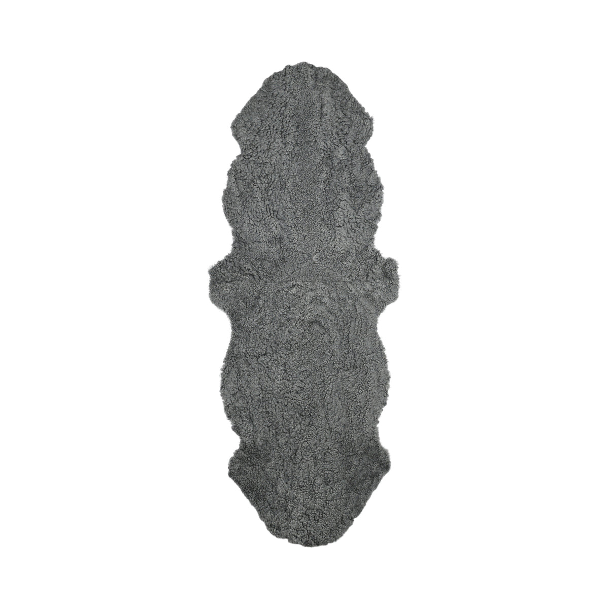 Podwójna Owcza Skóra | Krótka Wełna | Nowa Zelandia | 160x60 cm Skandynawski jasnoszary