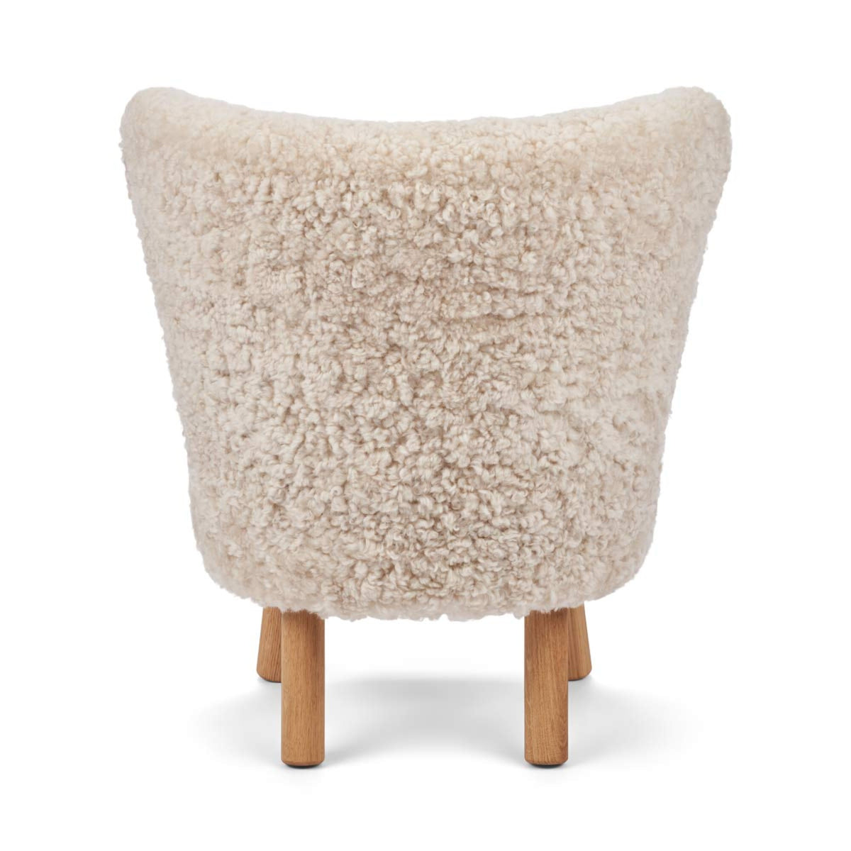 Emma Mini Lounge Chair Perłowy / Nogi dębowe