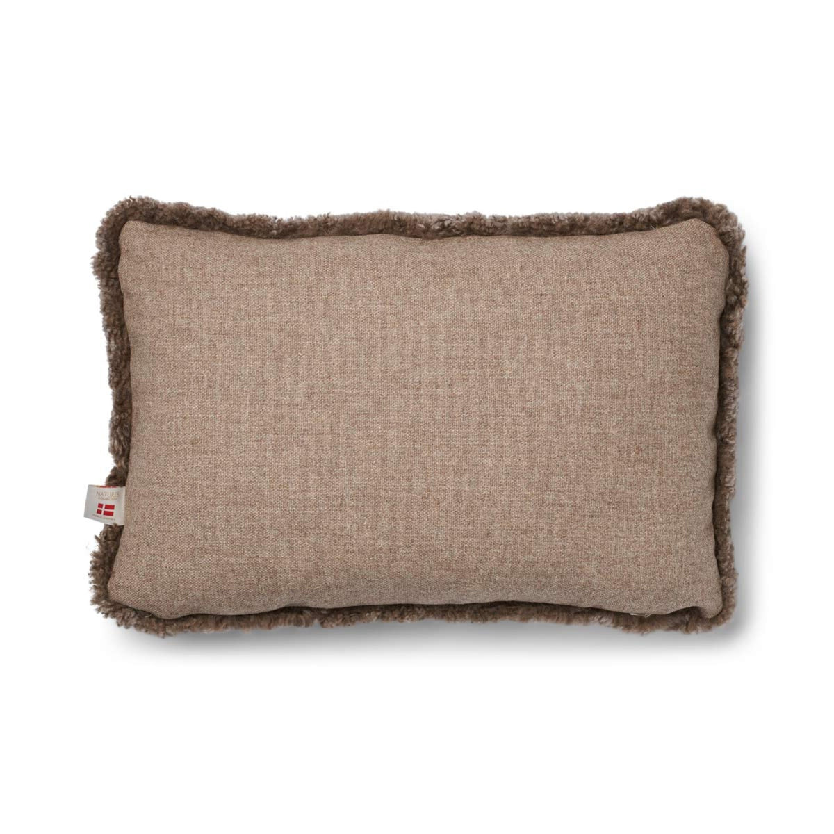 Poduszka z owczej skóry z krótką wełną | Dwustronna | 52x52 cm | 34x52 cm Beżowy/Taupe / 34x52 cm