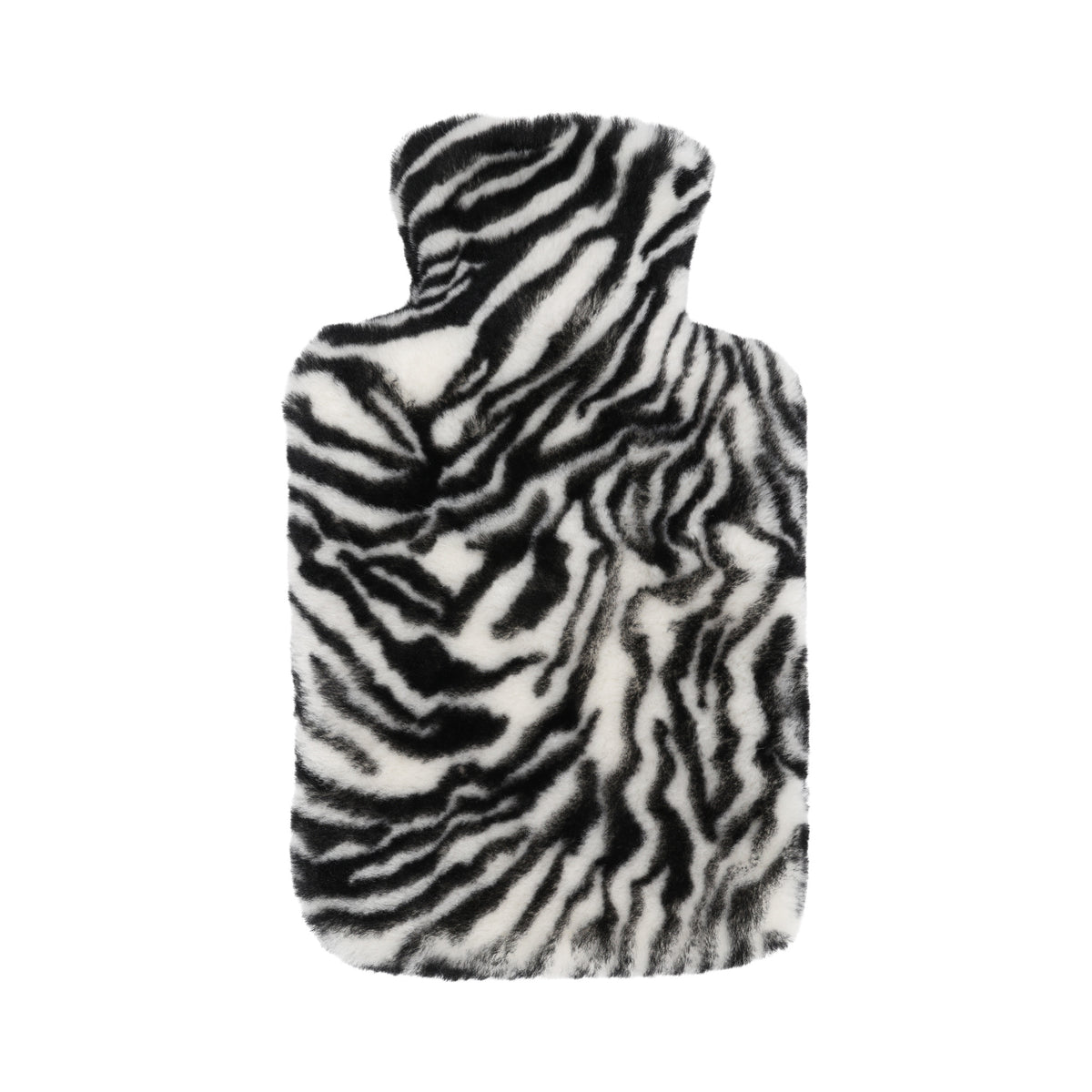 Premium Termofor Mokasyn z Owczej Skóry | 37x27 cm Nadruk zebry: czarny/biały