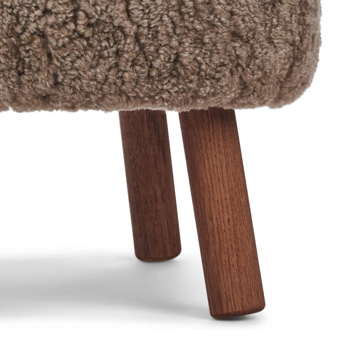 Emma Mini Lounge Chair Taupe / Nogi orzechowe