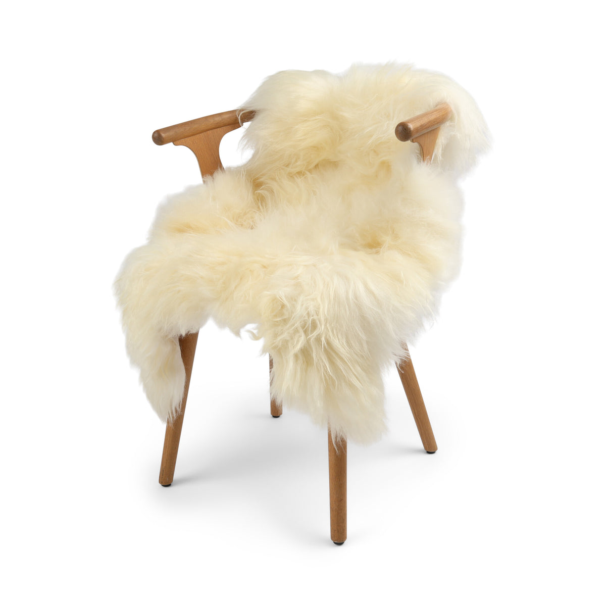 Islandzka Owcza Skóra | Długa Wełna | Naturalne Kolory | 100–110 cm