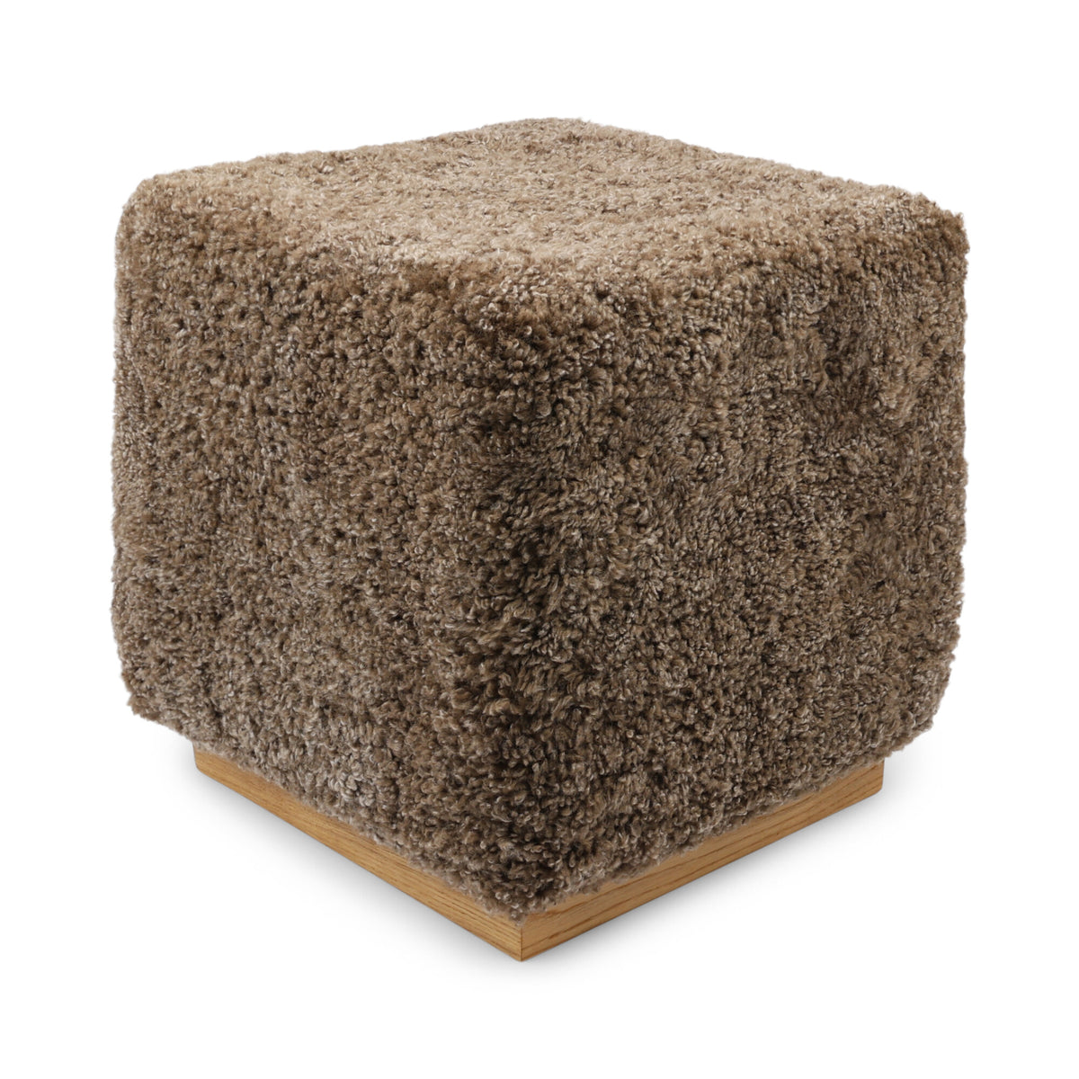 Puf Benjamin Cube Podstawa dębowa / Taupe