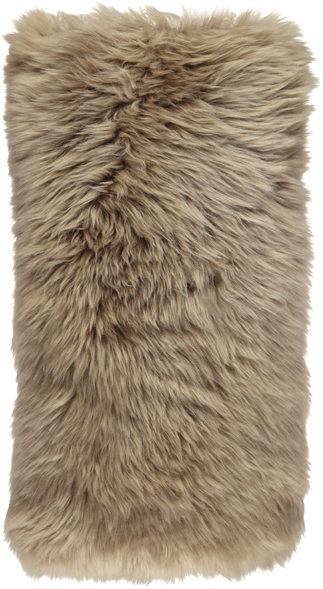 Poduszka z Owczej Skóry z Długą Wełną | 28x56 cm Taupe