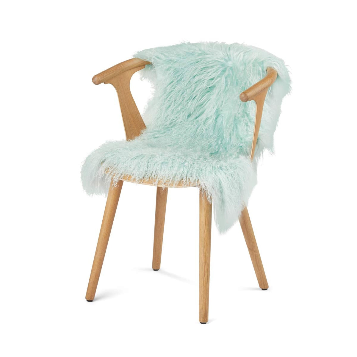 Mongolska owcza skóra | Kręcona | 85x50 cm Miętowy