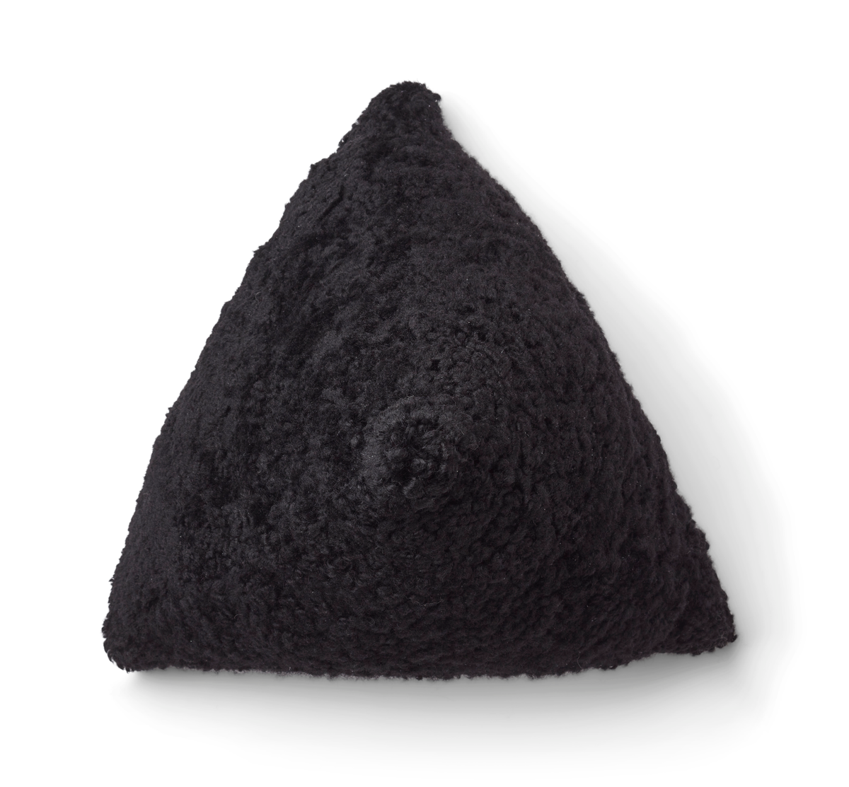 Poduszka Hematite | Krótka Wełna | 35x35x35 cm Czarny