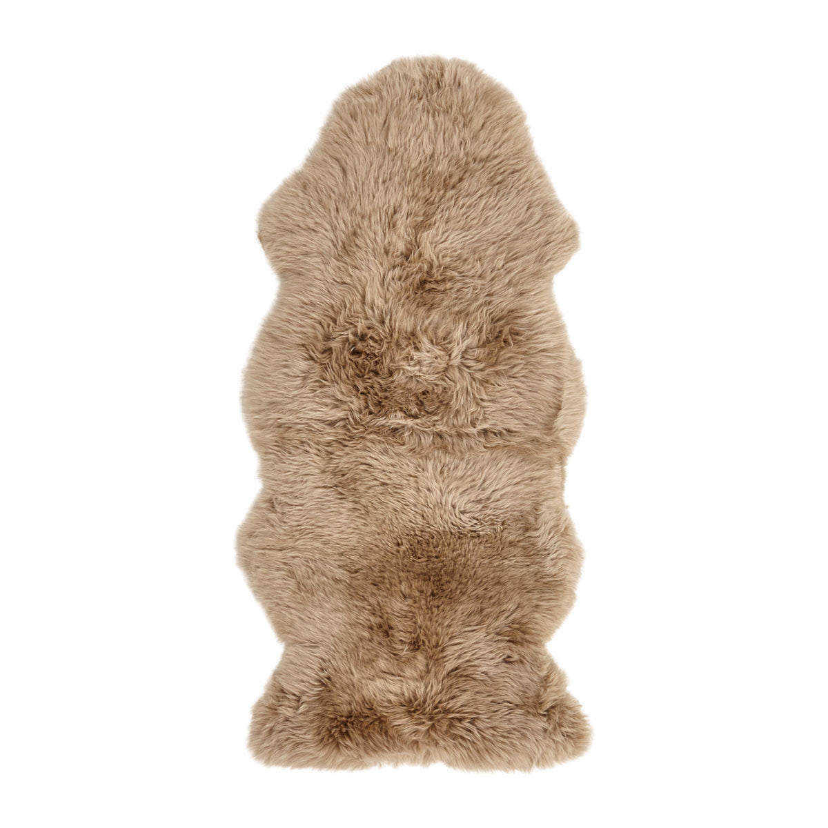 Premium | Owcza Skóra z Nowej Zelandii | Długa Wełna | Dywan 135 cm Taupe