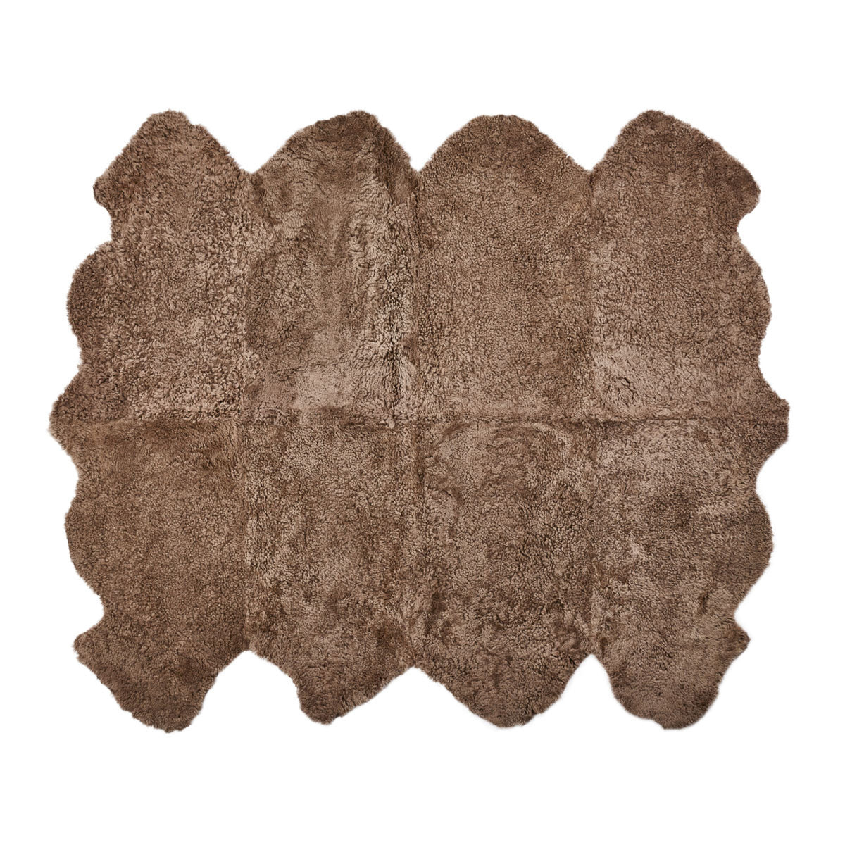 Premium | Owcza Skóra z Nowej Zelandii | Krótka Kręcona Wełna | Dywan 180x214 cm Taupe