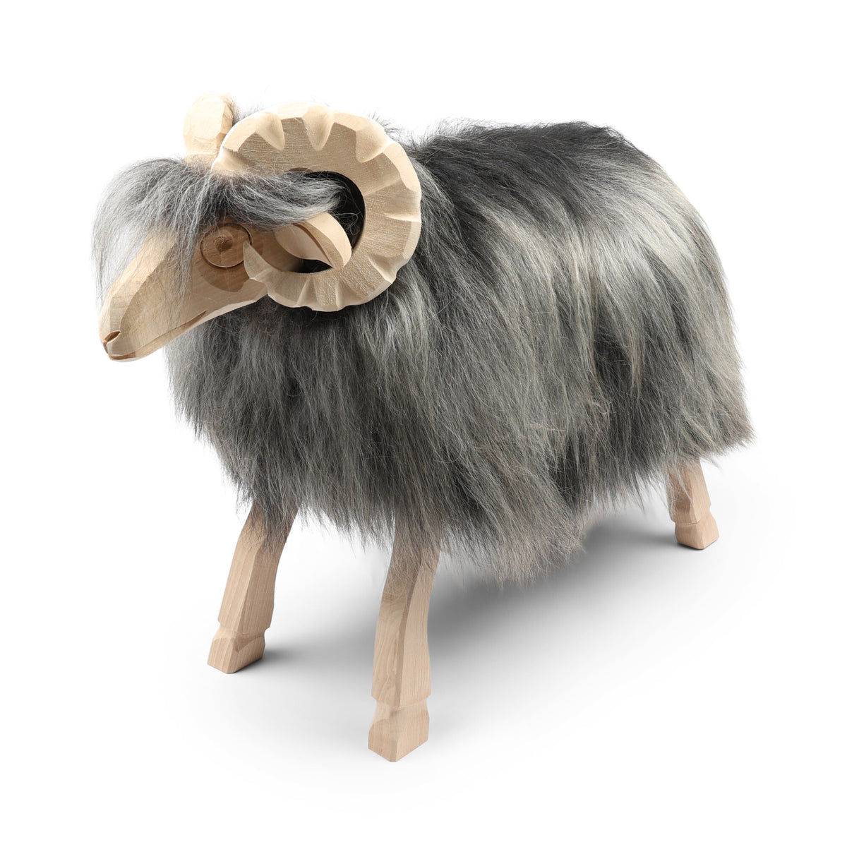 Owca Alpejska – Figurka Dekoracyjna Naturalny szary / Large