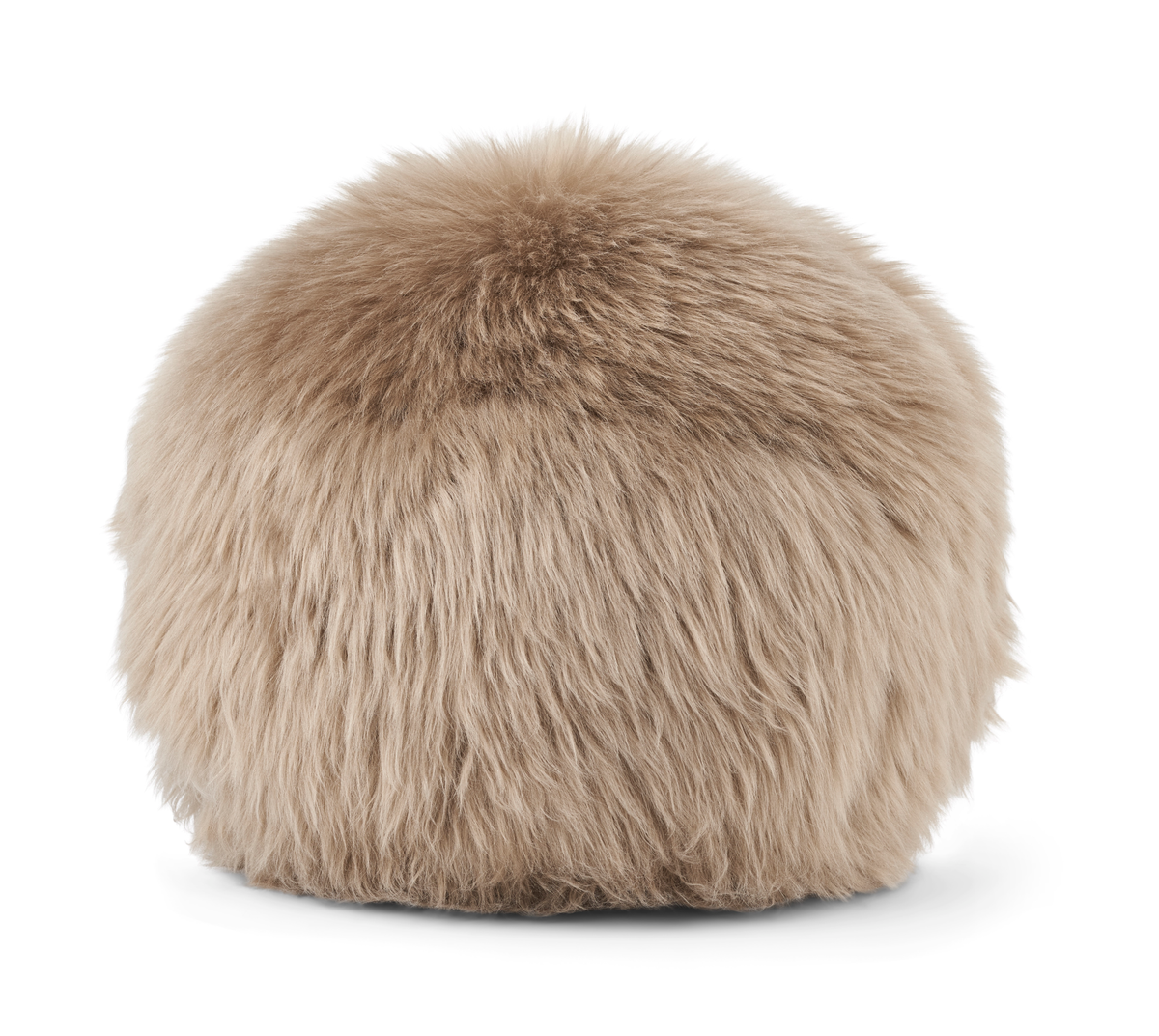 Okrągła Poduszka Angelite | Ø30 cm | Ø25 | Ø35 | Długa Wełna Taupe / D25 cm