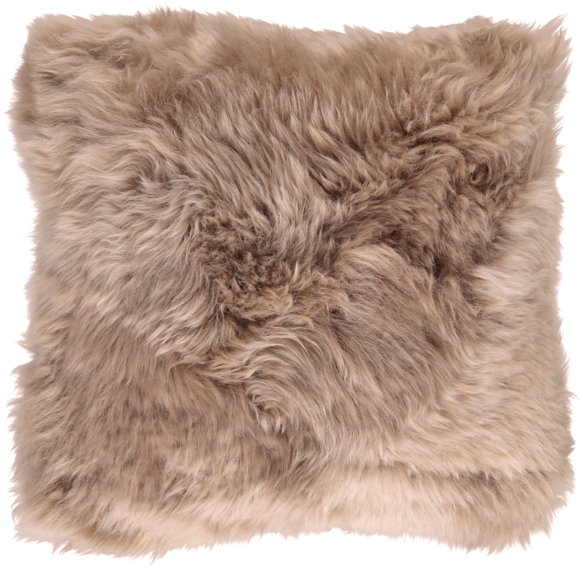 Poduszka z Owczej Skóry z Długą Wełną | 50x50 cm Taupe