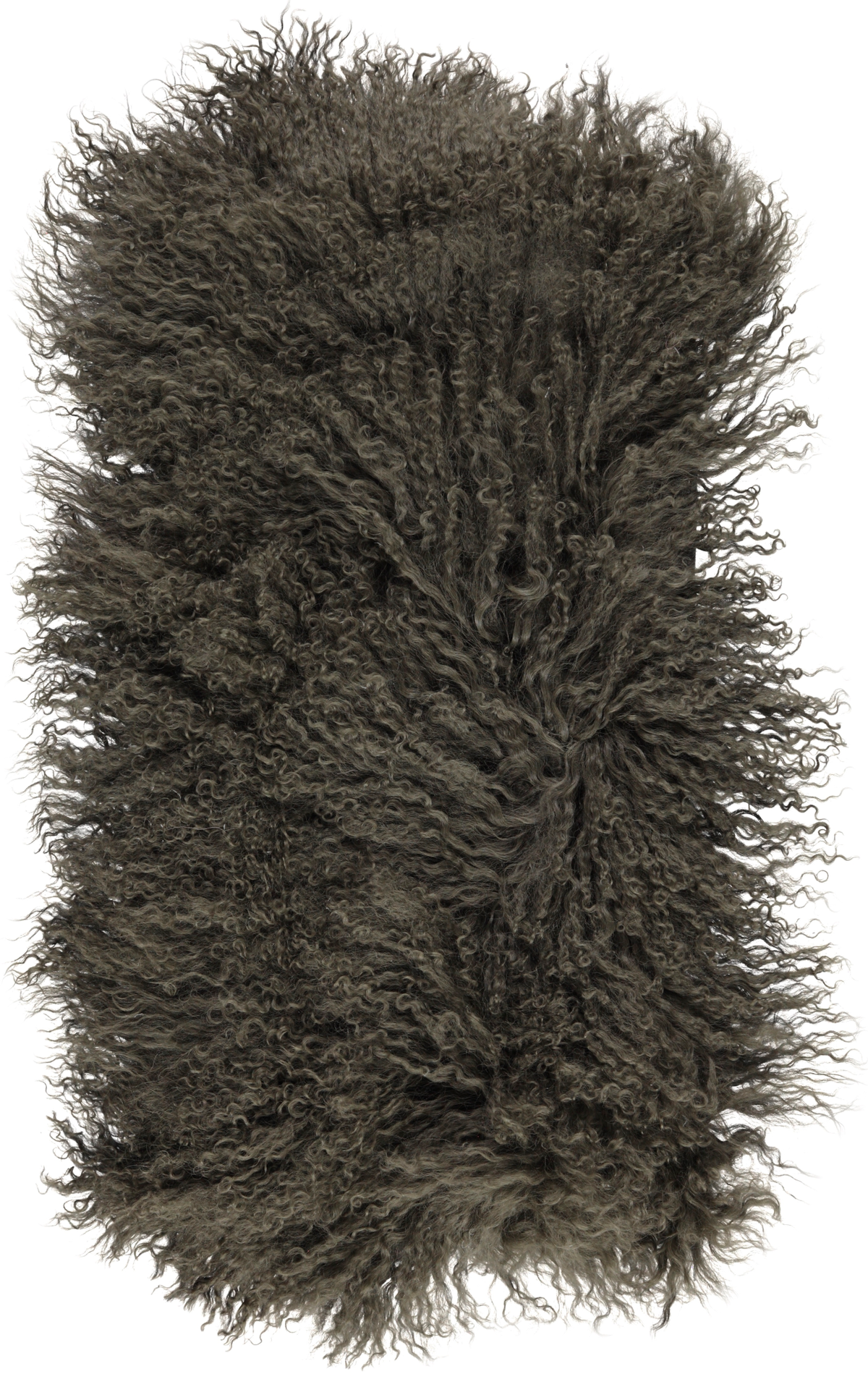 Mongolska Poduszka z Kręconymi Włosami | 28x56 cm Hedge Green