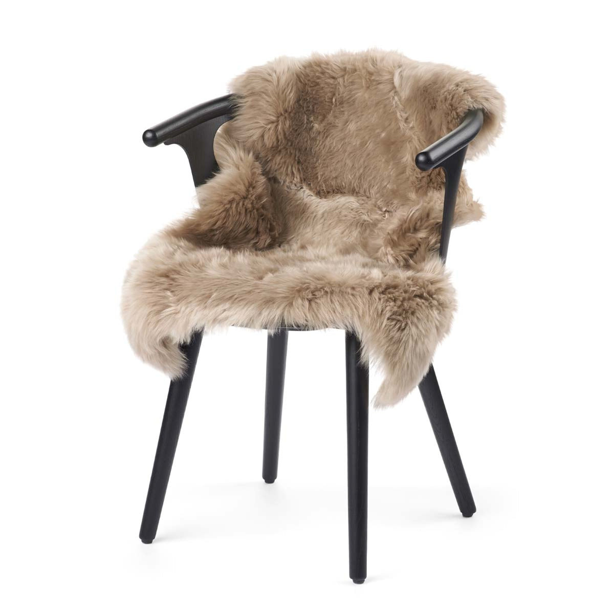 Premium | Owcza Skóra z Nowej Zelandii | Długa Wełna | 90 cm Taupe