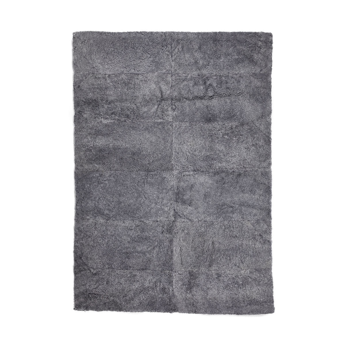 Dywan z Owczej Skóry z Krótką, Kręconą Wełną Jasnoszary / 170x240 cm