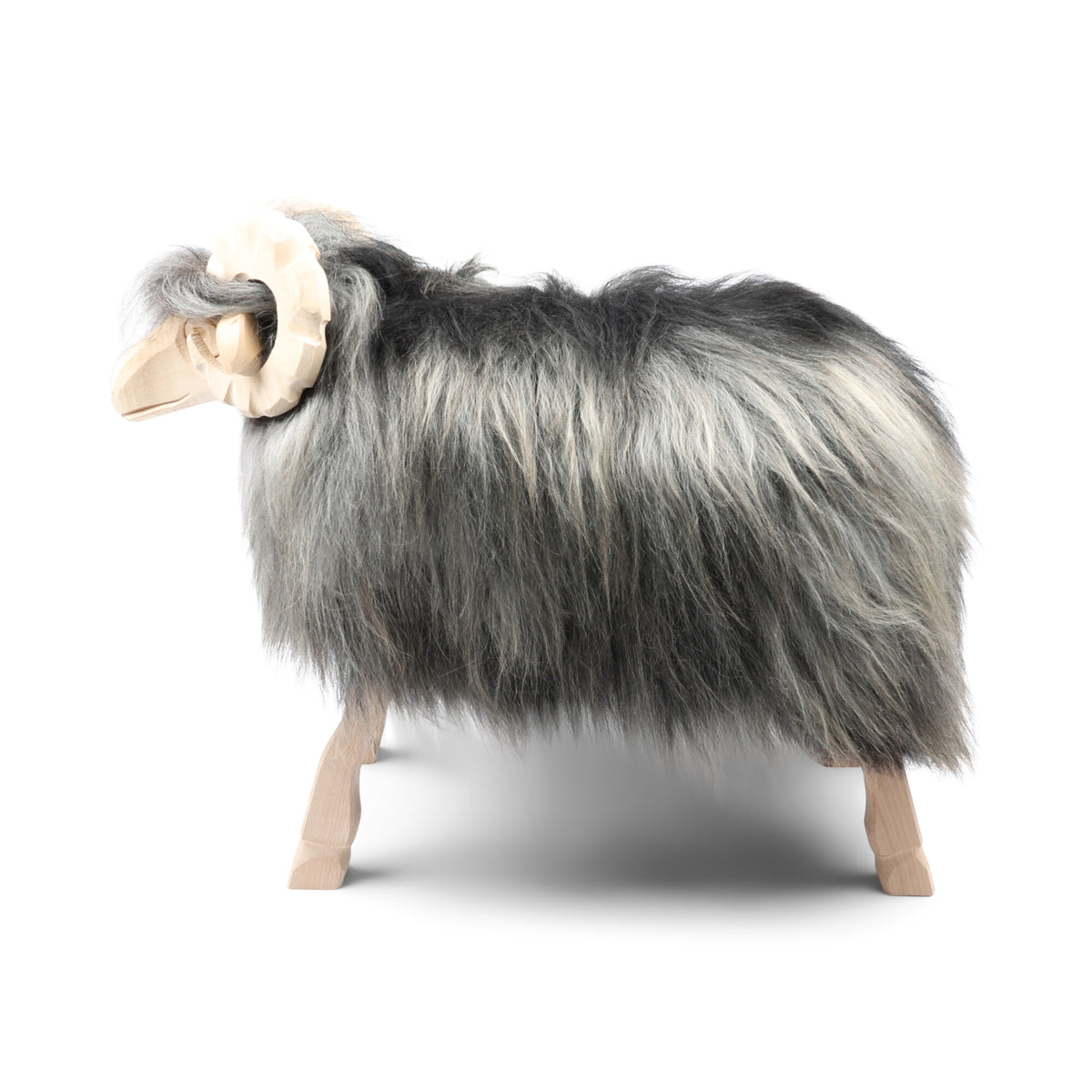 Owca Alpejska – Figurka Dekoracyjna Naturalny szary / Large
