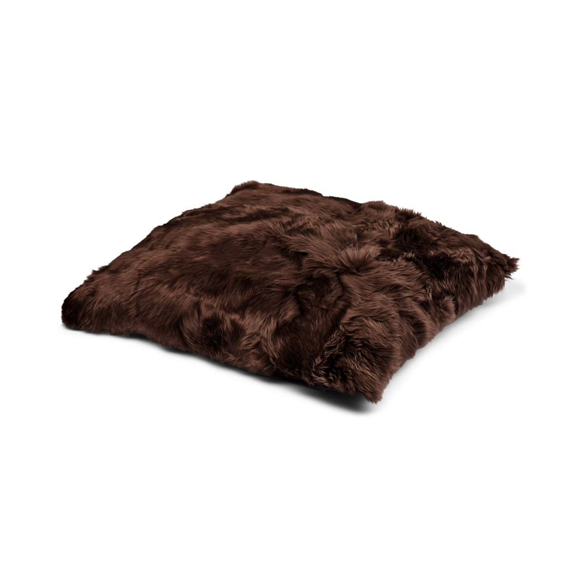 Poduszka Maxi Float | Dwustronna | Długa Wełna | 90x90 cm Czekoladowy